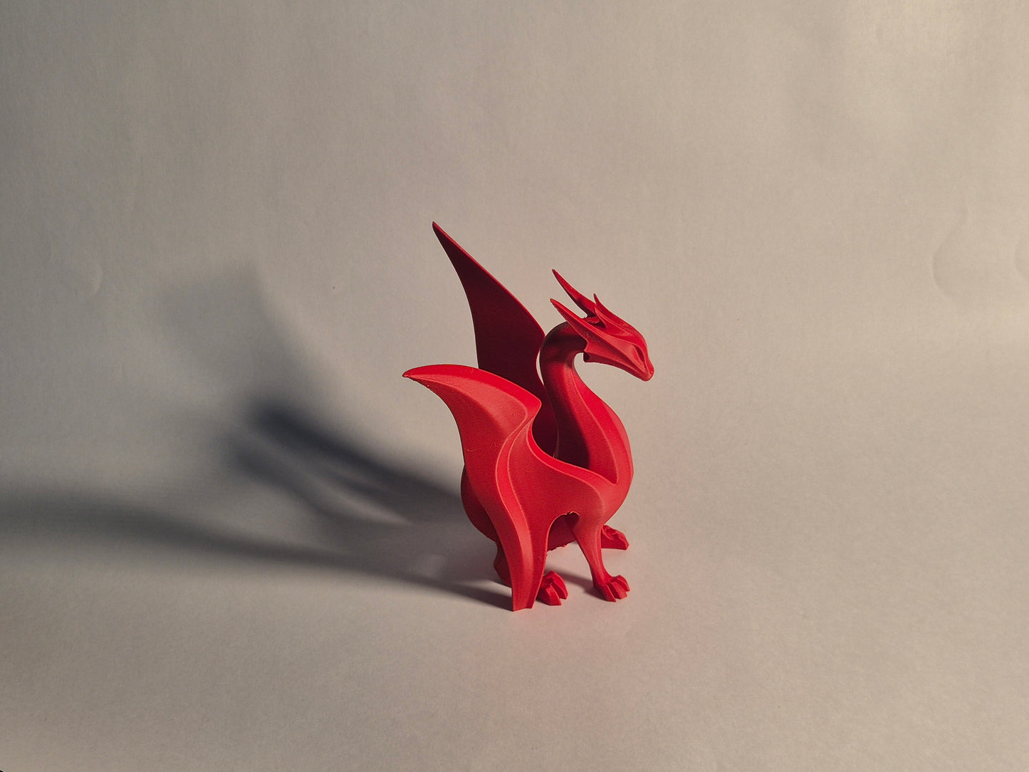 Crimson Ascend Dragon Sculpture