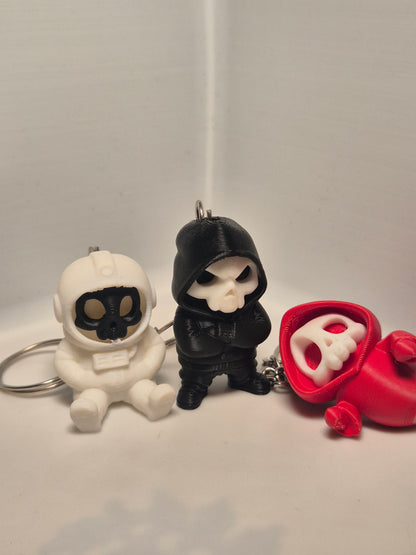 3D Printed Gothic Keychain Set of 3