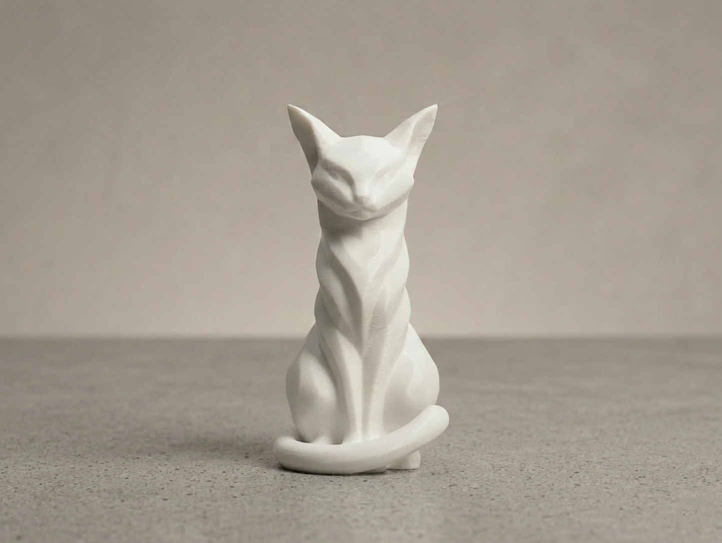 Serene Guardian Cat Sculpture