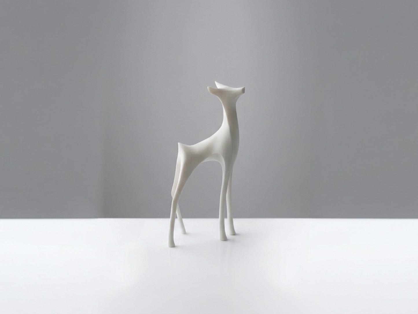Dual Harmony Deer Sculpture