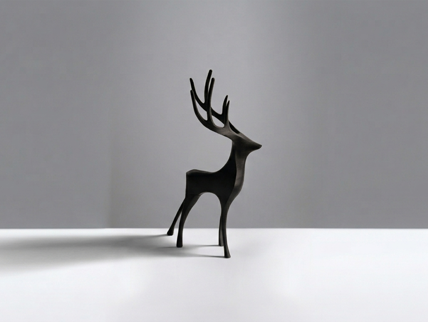 Dual Harmony Deer Sculpture