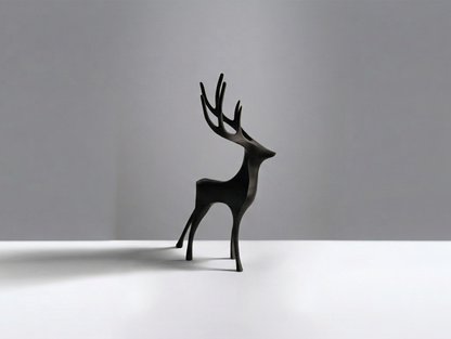 Dual Harmony Deer Sculpture